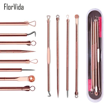 

4pcs Set Skin Care Tools Kit Makeup Boxed Blackhead Remover Acne Remover Needle For Face Skin-care