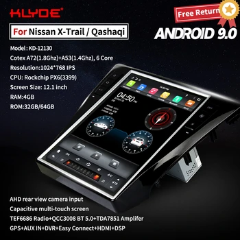 

Telsa PX6 Android 9.0 Car Multimedia Player For Nissan X-TRAIL Qashaqi 2014-2016 Support Carplay Mirror Link GPS Navigation