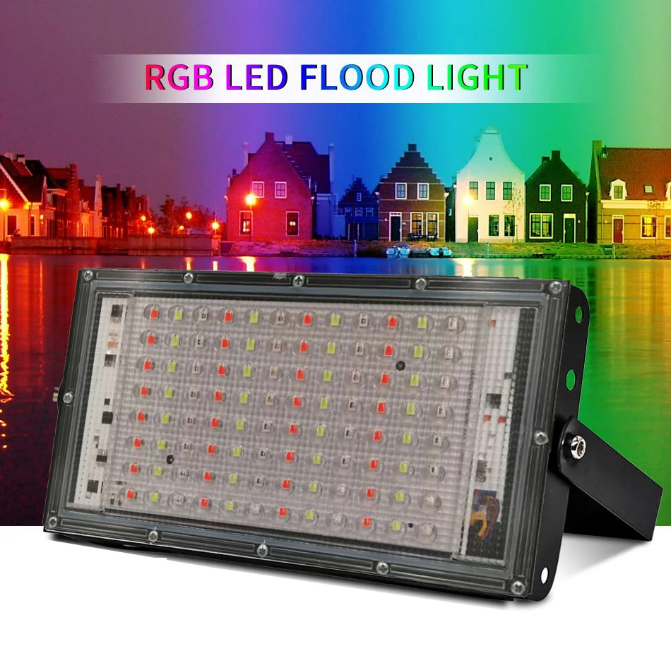 Уличсветильник прожексветильник светодиодный RGB прожектор с водонепроницаемым