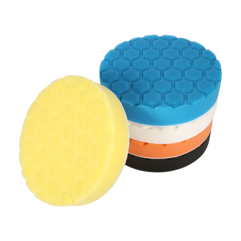 Car Polishing Pads 5 Pack 3/4/5/6/7 Inch Compound Polishing Pads Cutting Sponge Pads Kit