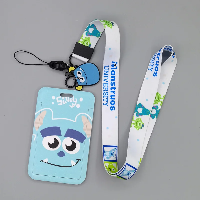 Anime Disney Stitch PVC Card Cases Card Lanyard Key Lanyard Cosplay Badge ID Cards Holders Neck Straps Coin 1 Set