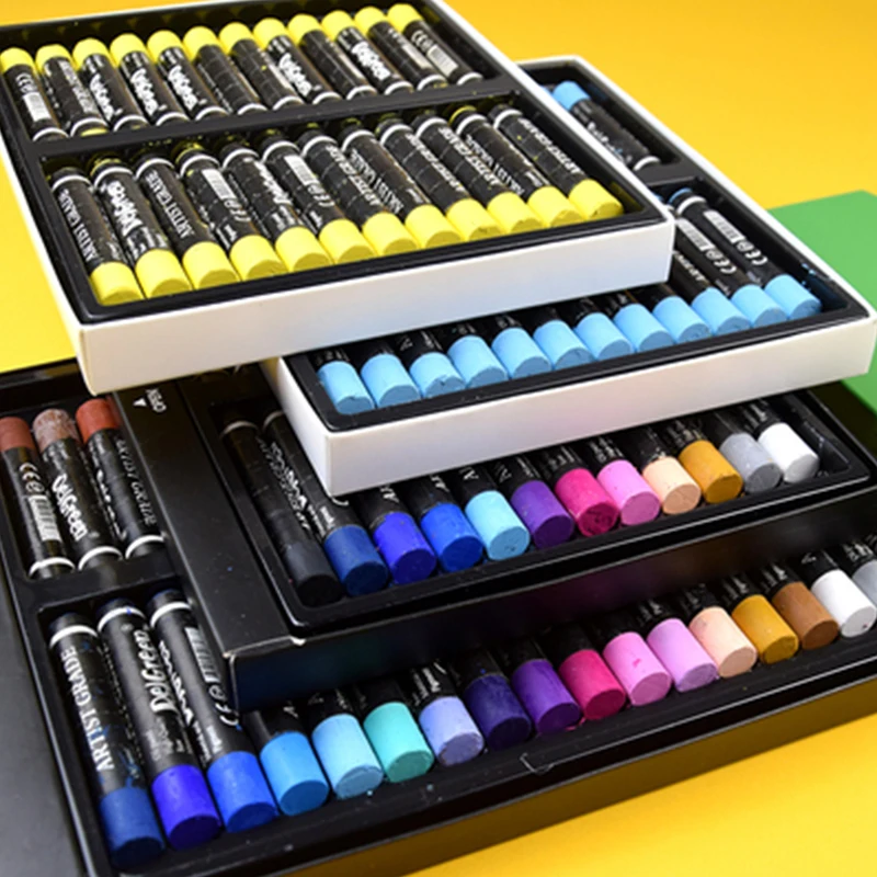 Delgreen Professional Soft Oil Pastel 12/24/36/60 Color Non-Toxic Washable Oil Painting Stick/Pastel/Crayon Drawing Art Supplies