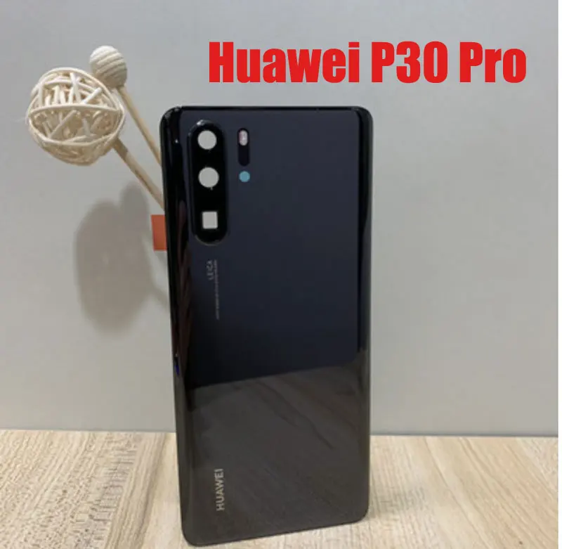 Оригинальная задняя крышка для huawei P30, задняя крышка для батареи, Задняя стеклянная крышка для huawei P30 Pro, запасные части+ рамка для камеры+ вспышка для объектива - Цвет: For Huawei P30 Pro