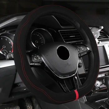 

Car Steering Wheel Cover Universal Auto Steering Covers for VW Touareg 2004 2005 2006 2011 Touran 2004 2005 2007 T-Roc Up! Vento