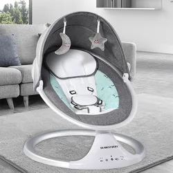 Chaise à bascule électrique pour bébé, sans fil, Bluetooth intégré + USB, interrupteur tactile intelligent, artefact de Coaxing du sommeil, nouveau né 