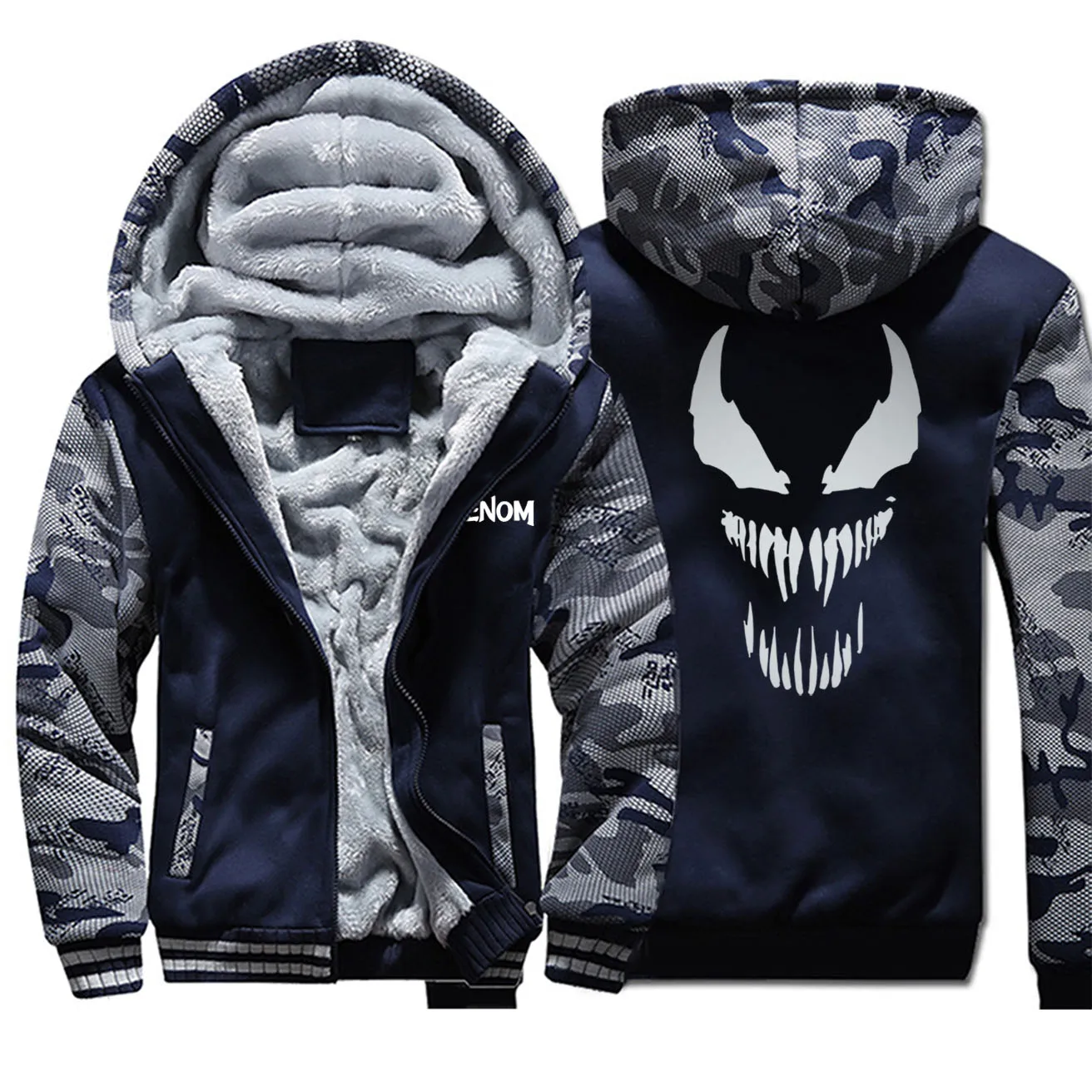 Venom Marvel мужские толстовки зимние камуфляжные реглан мужские толстовки теплая одежда модная спортивная одежда толстовки теплая одежда