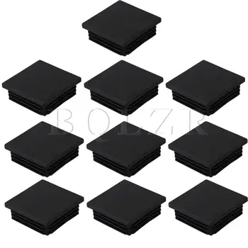 

BQLZR 10Pcs 6x6x2.1cm Black Tubing Post End Cap Square Tubing Plug Cap