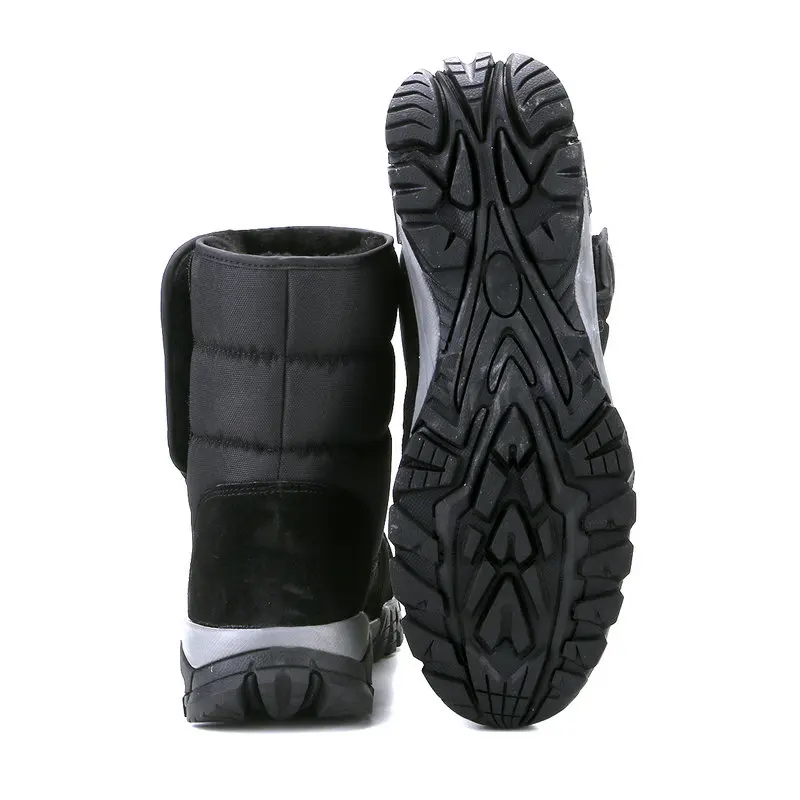 Men winter snow boots big size 48 thick warm fur insole MD strong outsole