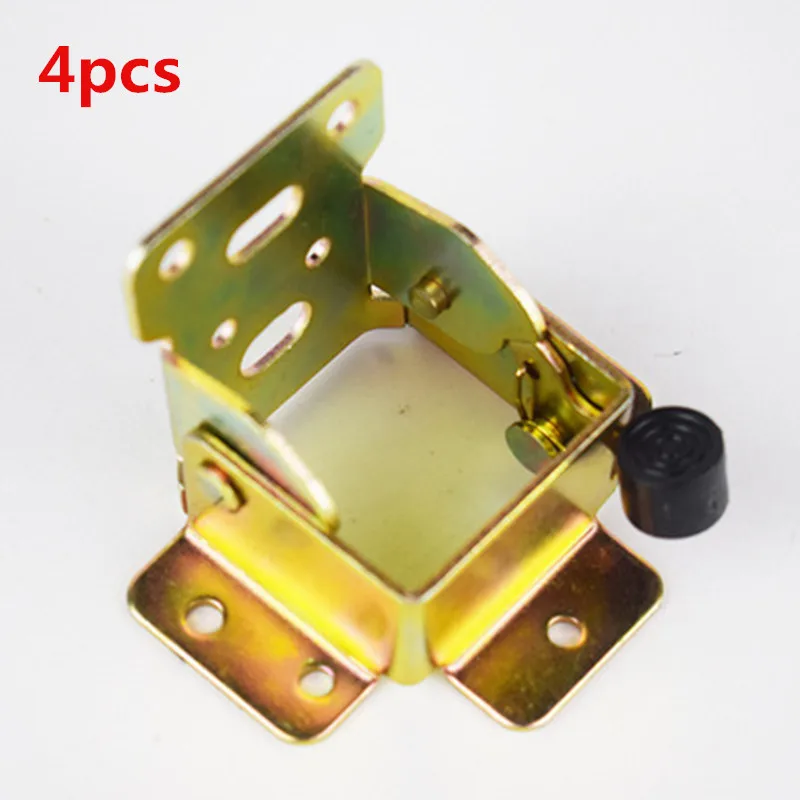 4pcs Iron Folding Table Leg Brackets Foldable For Chair Extension Self Locking Fold Feet