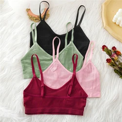 Women Seamless Solid Color Tank Tops Female S-XL Sexy Underwear U-Back Underwear Sleeveless Top Thin Soft Intimates Lingerie New