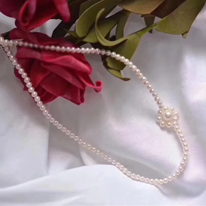 

Butterfly Home Online Celebrity Celebrity Style INS Wind Fairy Silver-3-4-round Virgine Pearl Necklace Necklace Syjs28l28abi