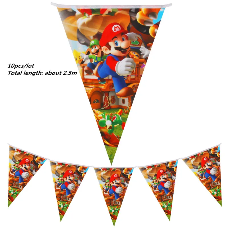 82 шт. набор украшений Mario Bros для вечеринки на день рождения, салфетки Супер Марио, скатерть, чашки, тарелки, одноразовая посуда, набор
