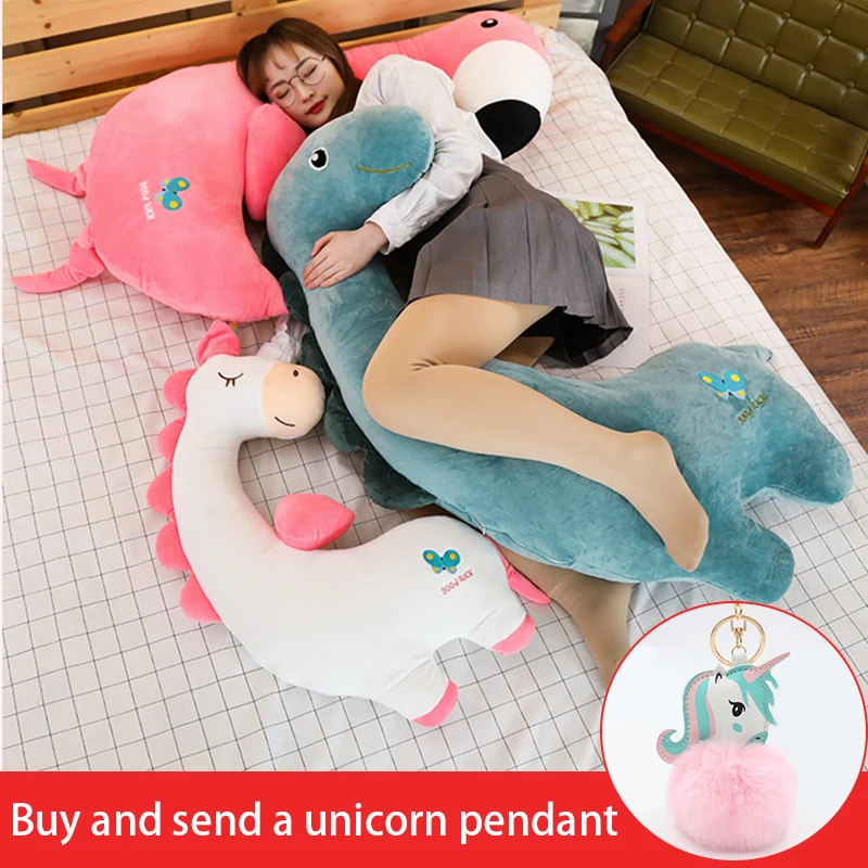 

80~120cm Giant Unicorn Toy Stuffed Animal Boyfriend Pillows Gift for Lover Birthday Dinosaur Flamingo Message Pillow Bed Cushion