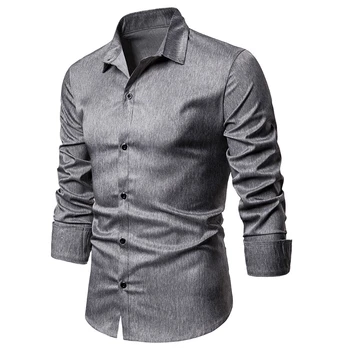 

Dihope 2020 Men Shirt Casual Business Shirts Brand Long Sleeve High Quality Men Dress Shirts Camisa Masculina Slim Fit Hombre