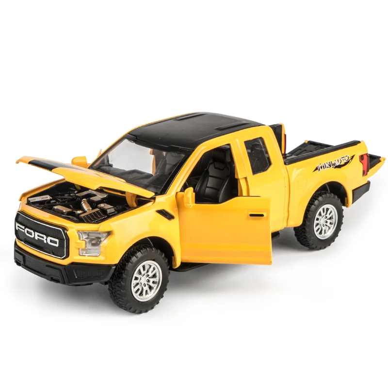 Модель детского пикапа из сплава Музыкальный пикап F150 Ford Raptor музыкальный 1:32