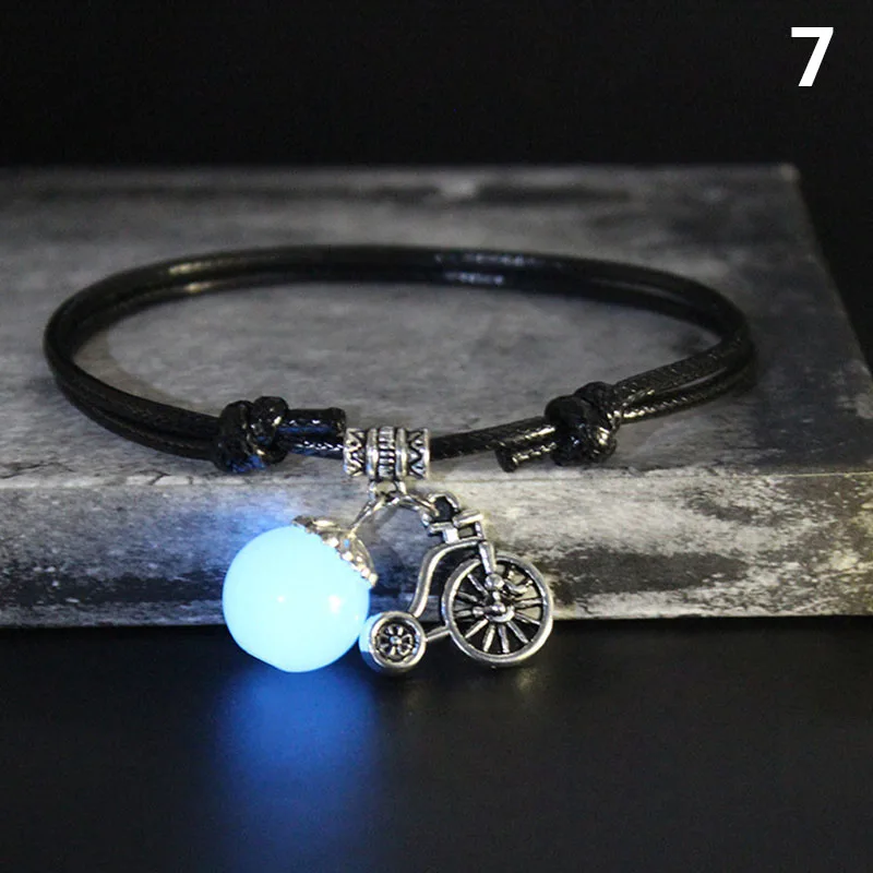 Светящийся шар камень шнур ножной браслет светящиеся в темноте ноты крылья кулон арахис Декор C66