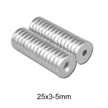 

2~50PCS 25x3-5 mm Super Powerful Magnetic Magnets 25*3 mm Hole 5mm Permanent Neodymium Magnet 25x3-5mm Small Round 25*3-5 25x3