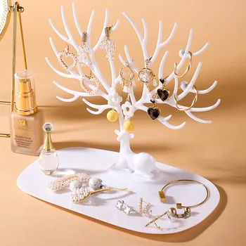 

Antlers Jewelry Organizer Stand Black Plastic Earring Holder Fashion Earrings Display Rack Jewelry Display rack Organizer