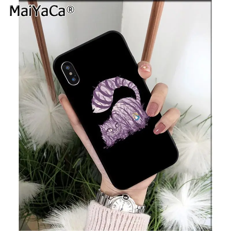 A10 Мягкий силиконовый чехол для телефона MaiYaCa Alice in Wonderland Cheshire Cat из ТПУ для iPhone 8 7 6 6S Plus X XS MAX 5 5S SE XR Mobile Cover - Цвет: A10