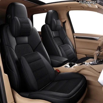 

FUZHKAQI Custom Leather car seat cover set For Ford Everest Territory Explorer Mustang Ranger Automobiles Seat Covers cars seat