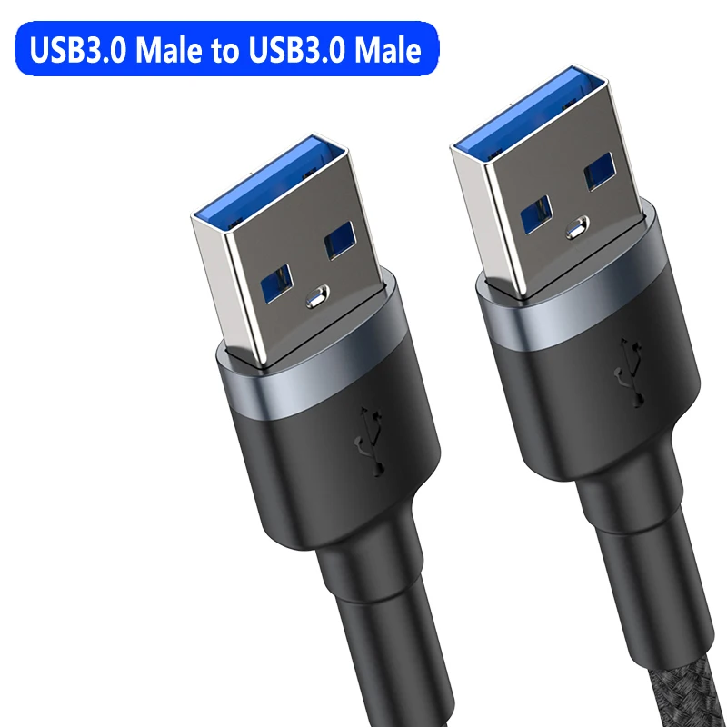 Baseus USB кабель-удлинитель USB3.0 кабель к USB3.0 Micro B для ноутбука компьютер Samrt ТВ набор мобильный телефон OTG USB кабель-удлинитель - Цвет: USB Male to USB Male