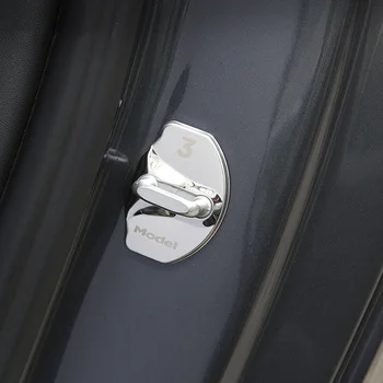 

For Tesla Model 3 Rustproof Door Lock Cover Car Door Lock Cover ABS Protection Covers Door Stopper Covers Car Accessories