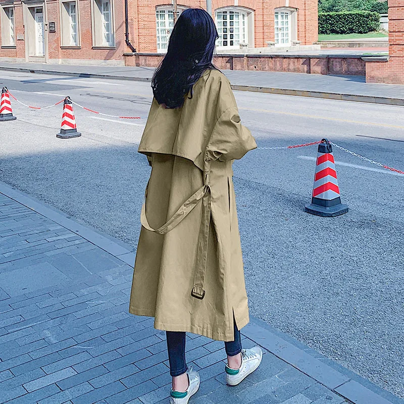 

Photo Shoot waitmore England Trench Coat Women's Mid-length Spring And Autumn New Style Korean-style Loose Casual Fashion Elegan