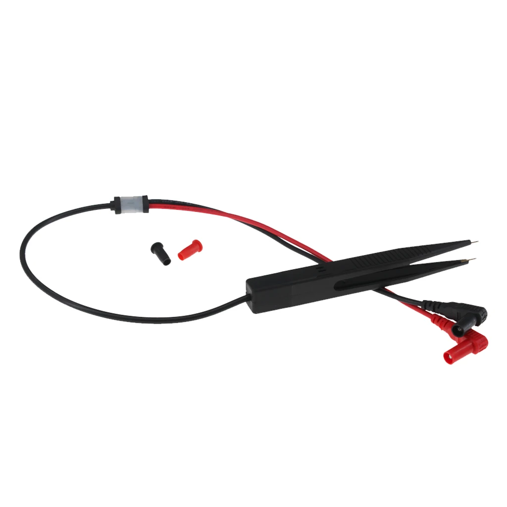 SMD Chip Test Clip Meter Probe Multimeter Tweezer Capacitor Resistance