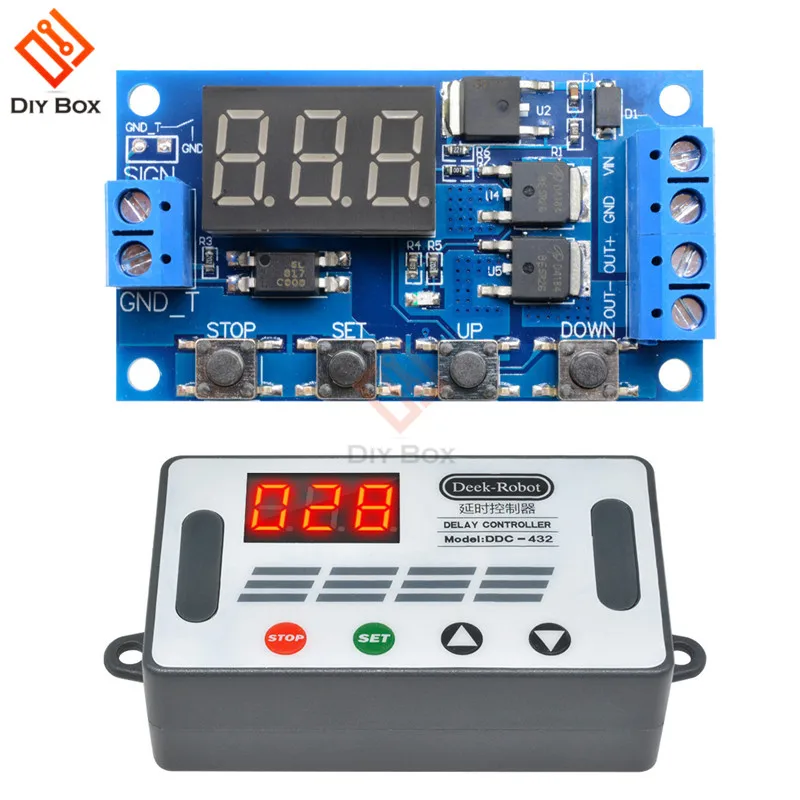 DC 12V 24V LED Display Cycle Delay Time  Trigger Relay Switch ON OFF Module 