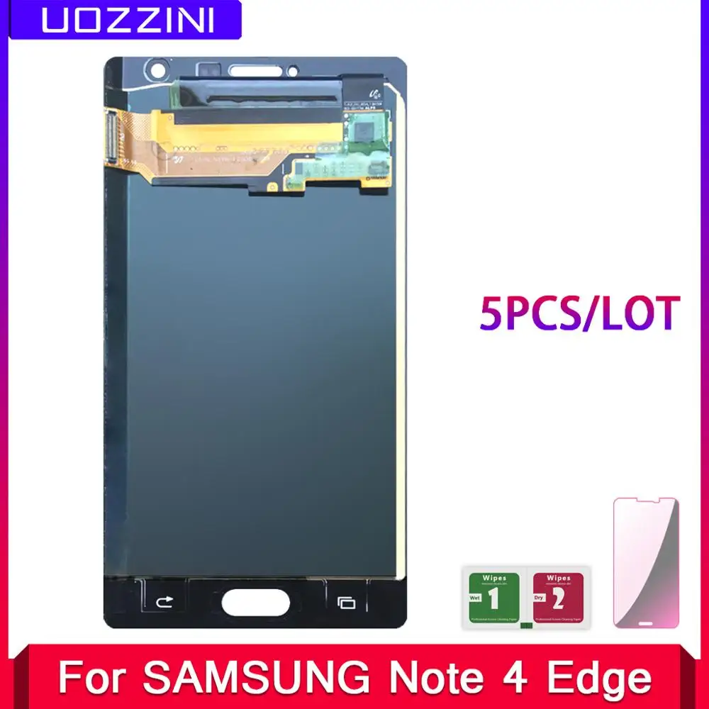 

5 Pcs/Lot Lcds for Samsung Galaxy Note 4 Edge N915 N9150 N915F Super AMOLED LCD Display Touch Screen Digitizer Assembly