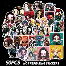 50 шт. Demon Slayer: Kimetsu No Yaiba стикер косплей реквизит ПВХ водонепроницаемый DIY гитара автомобиль Tanjirou Nezuko стикер s