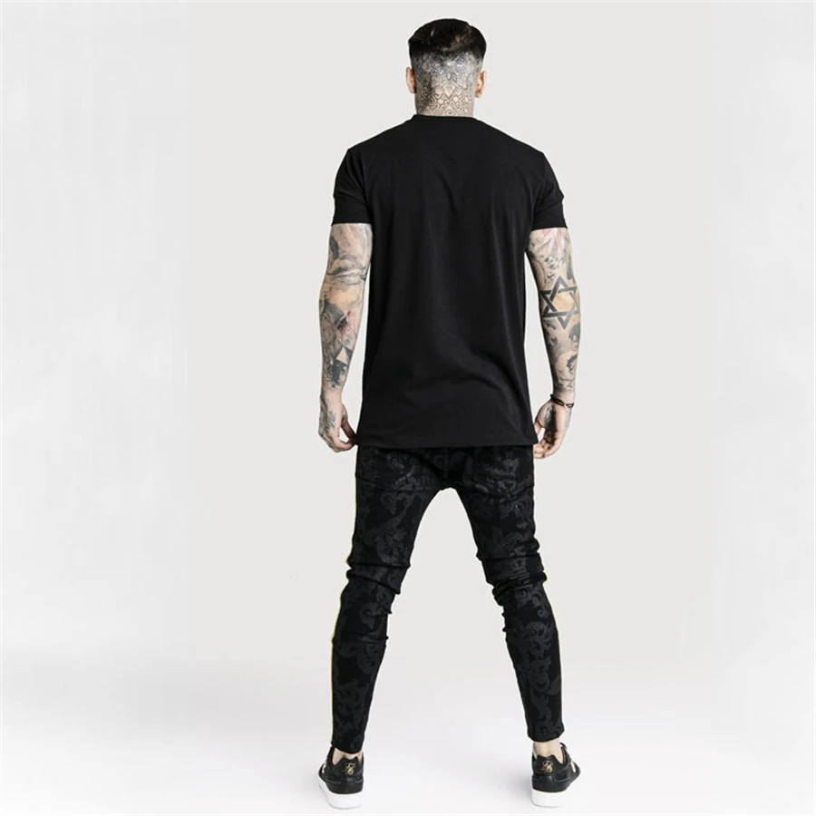 Sik Silk футболки мужские Siksilk с коротким рукавом футболки мужские осенние свитшоты хип хоп Уличная футболка Шелковый Свитшот