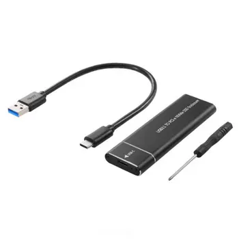 

Portable USB 3.1 Type C To M.2 M-Key PCIe NVMe Ultra Slim SSD Enclosure 10Gbps Aluminum Alloy Plug And Play