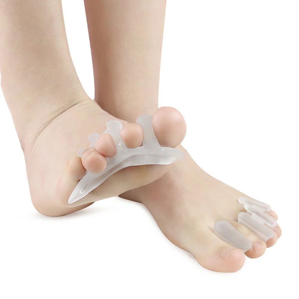1Pair Toe Separator Hallux Valgus Bunion Corrector Orthotics Feet Bone Thumb Adjuster Correction Pedicure Straightener Foot Care