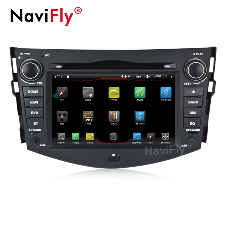 Excellent Android 9.0 Bluetooth Car DVD CD Player For toyota rav4 2007 2008 2009 2010 2011 Car Multimedia gps navigator DVR 1