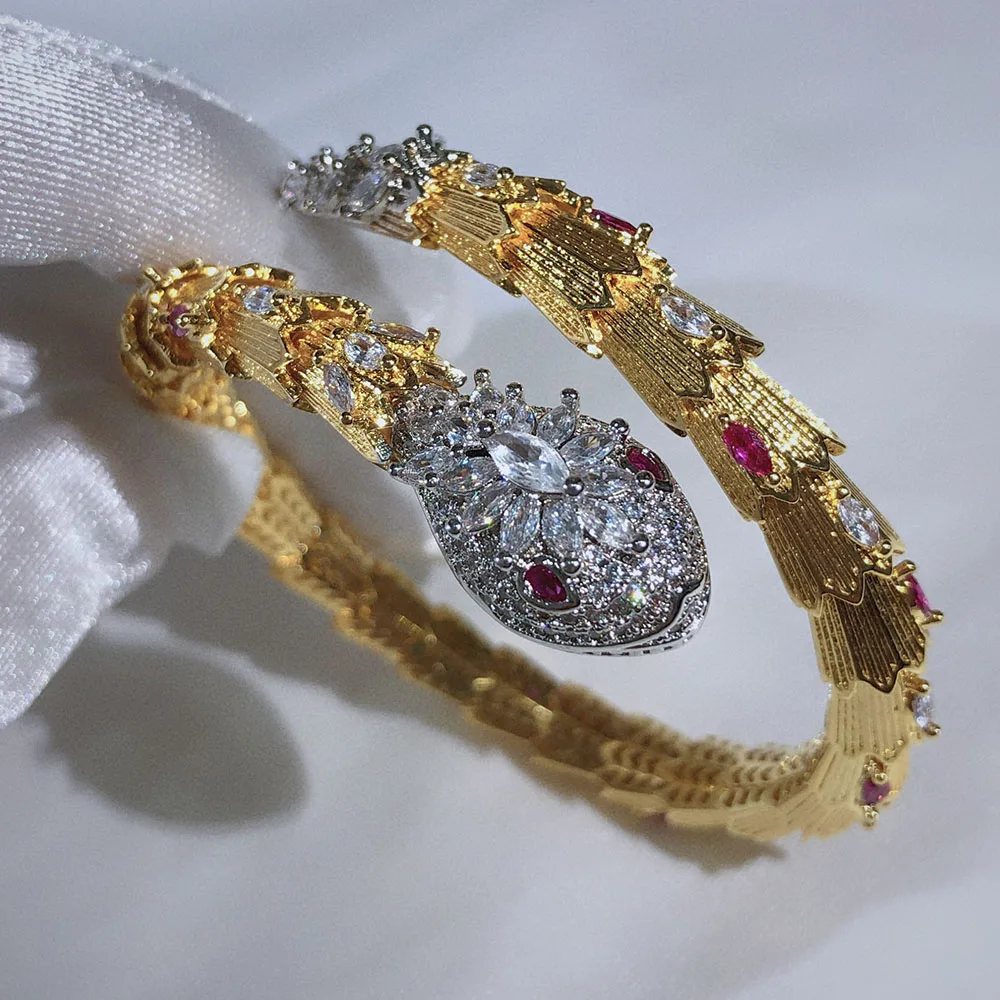 Romantic Classic Snake Bracelet Women's Accessories Dominant, Shiny Exquisite AAA Zircon Party Fashion Luxury Brand Jewelry 2023