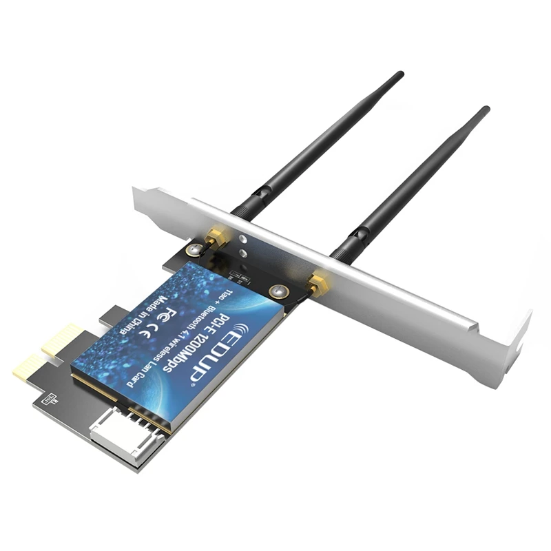 EDUP PCI-E 1200 Мбит/с WiFi карта Bluetooth 4,0 адаптер 2,4 ГГц/5 ГГц Двухдиапазонная беспроводная сетевая карта с антеннами для настольного ПК