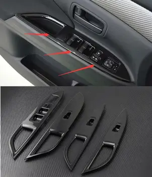 

Car styling For Mitsubishi Outlander 2015 2016 Black! ABS Window Glass Lift Switch Button Cover Trim 4pcs free shipping