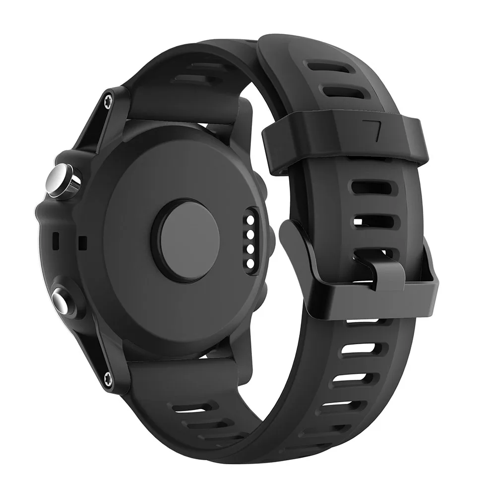 Yayuu мягкий силиконовый сменный ремешок для часов с инструментами для Garmin Fenix 3/Fenix 3 HR/Fenix 5X/5X Plus/D2 Delta PX/Descent MK1 - Цвет: Black