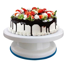 DIY выпечка инструмент Пластик торт плита поворотный стол вращающийся против скольжения круглая подставка для торта украшения торта поворотный стол Кухня