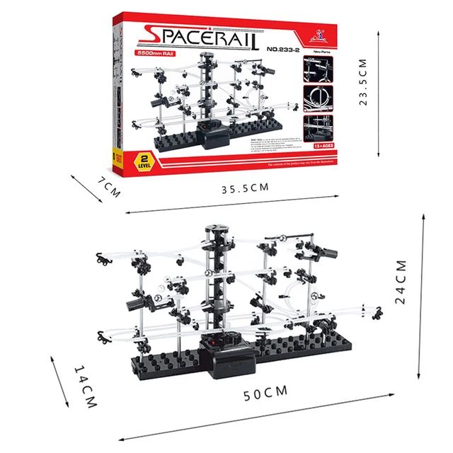 185PCS  Roller Coaster Marble Run Ball Building Blocks Track Set Enlightenment Educational Toys For Children Over 8 Years Old 5