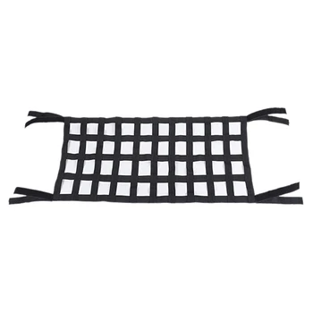 

Black Oxford Cloth Multifunctional ic Sticker Roof Storage Hammock Roof Protection Net 4X10 Mesh Suitable For Jeep Wrangler