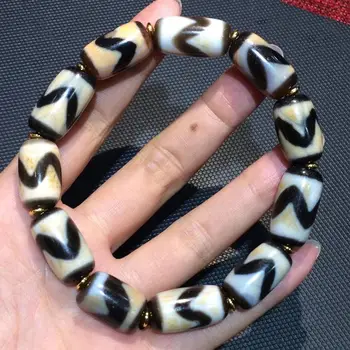 

Energy Tibetan old agate Tiger Tooth Bracelet dZi Bead Amulet LKbrother Sauces Top Quality