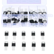 50 шт. 10 типов L78 серии Mosfet транзисторы Ассортимент Комплект диодный транзистор ассортимент Ассорти набор 10 значений L7805CV-LM317T