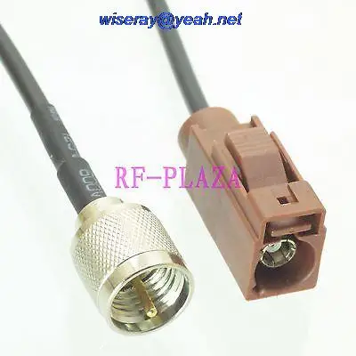 

DHL/EMS 50 pcs Cable 6inch Fakra SMB F 8011 female to miniUHF male RG174 Pigtail jumper cable with one year warranty-A2