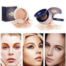 QIBEST 5 цветов брендовый макияж, рассыпная пудра Макияж лица консилер водоустойчивые, блестящие рассыпчатая пудра для кожи