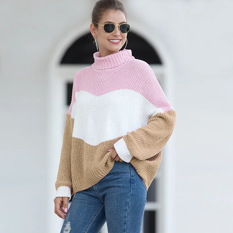 Шенилловая бархатная цветная водолазка, вязаный свитер для женщин, Осень-зима, теплый повседневный Свободный пуловер, свитер с длинным рукавом