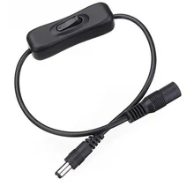 

DC power switch 5.5 X 2.1mm DC Power Connector Male Plug to Female adapter black DC5-24V
