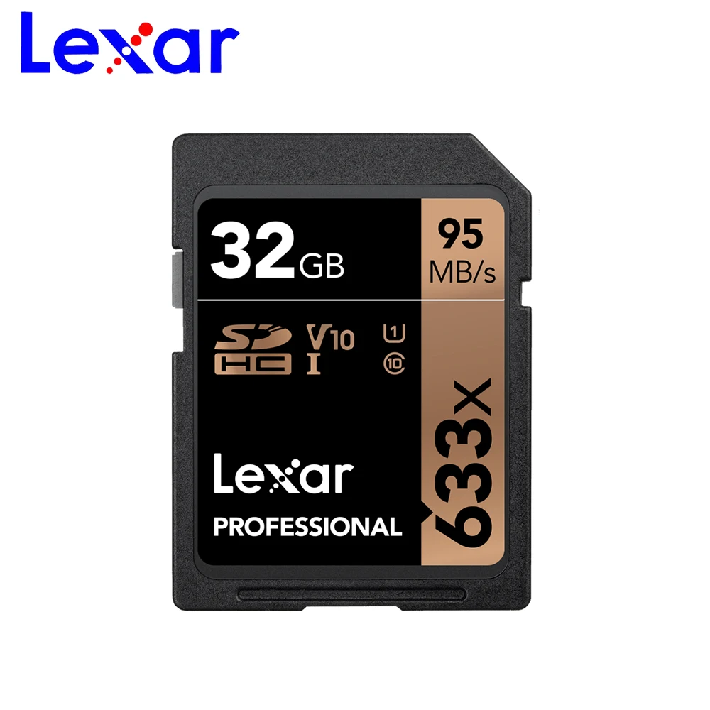 Оригинальный Lexar SD карты 128G 633X узнать Скорость 95 м/с 32 ГБ, 64 ГБ и 256 ГБ 512 gb SDXC U3 зеркальная камера микро одной камеры карты памяти