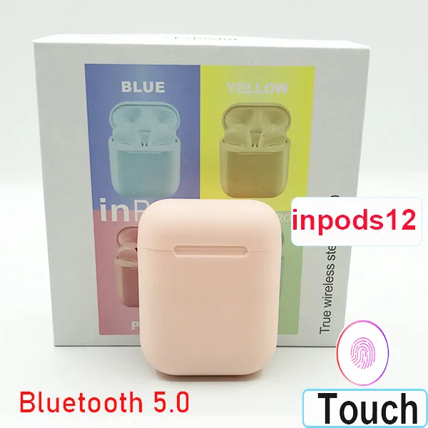 I14 inpods 12 i9s TWS Bluetooth гарнитуры i18 i12 TWS наушники беспроводные наушники для оригинальных iphone Android - Цвет: inpods pink